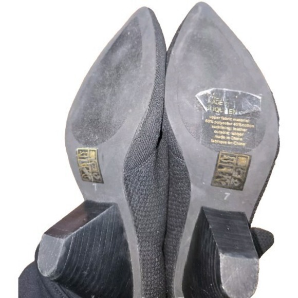 Womens Jeffrey Campbell Black Socklining Leather Ankle Booties Boots Size 7 - Picture 7 of 9